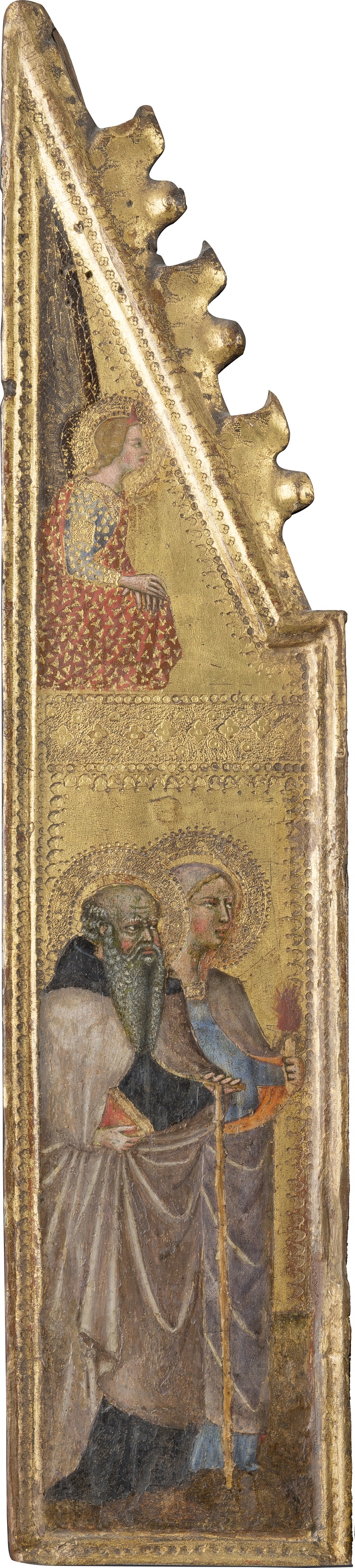 Cristoforo di Bindoccio - St. Abba Antonius, female saint with a torch, The Annunciation Angel