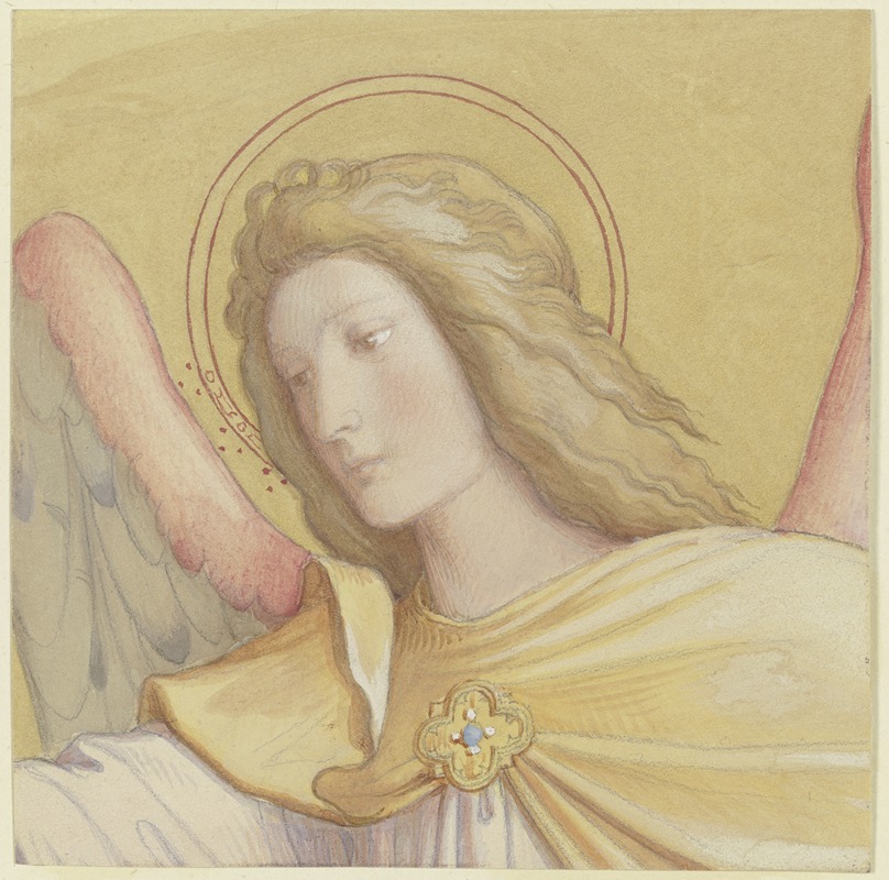 Eduard von Steinle - Bust of an angel