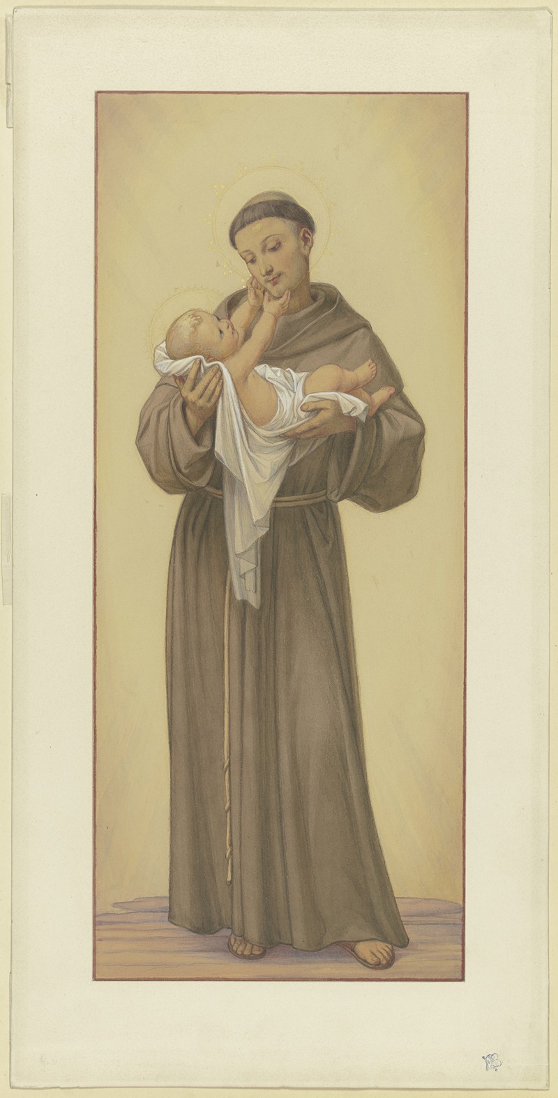 Eduard von Steinle - Der Heilige Antonius von Padua mit dem Jesuskind auf dem Arm, 1862
