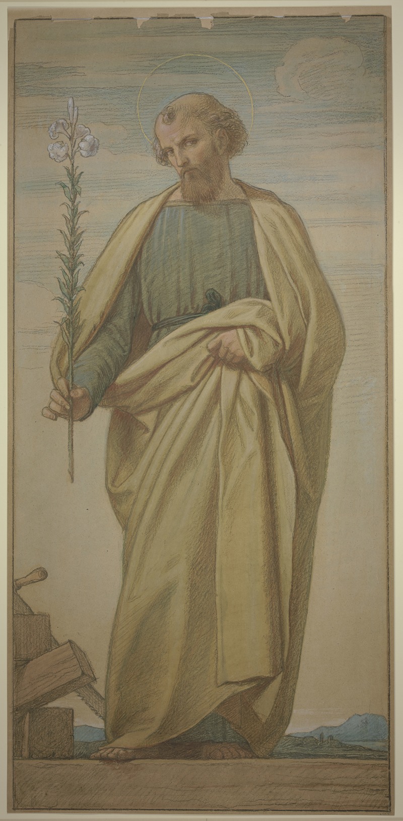 Eduard von Steinle - Der Heilige Joseph mit dem Lilienstab