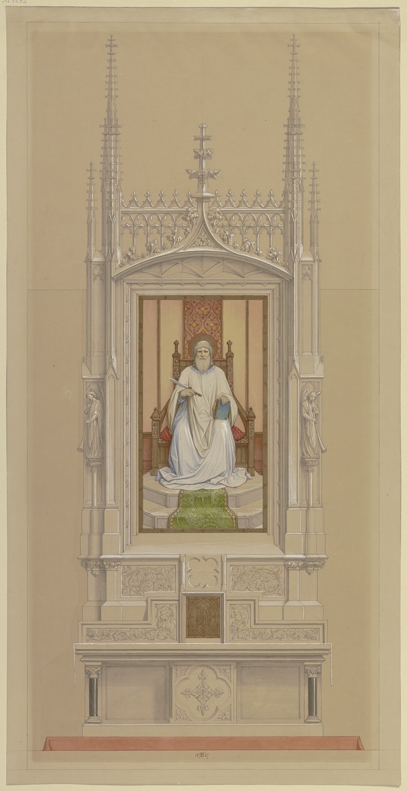 Eduard von Steinle - Entwurf eines Bartholomäus-Altars für den Frankfurter Dom