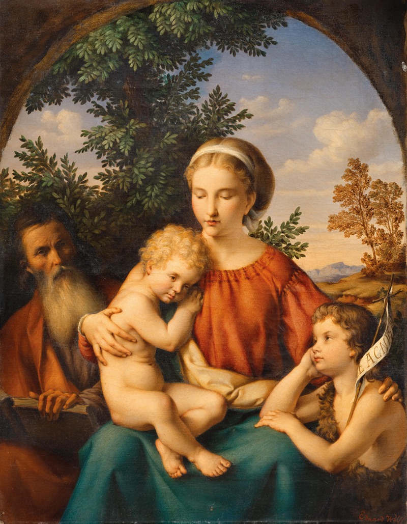 Johann Eduard Wolff - The Holy Family with St. John the Baptist as a child