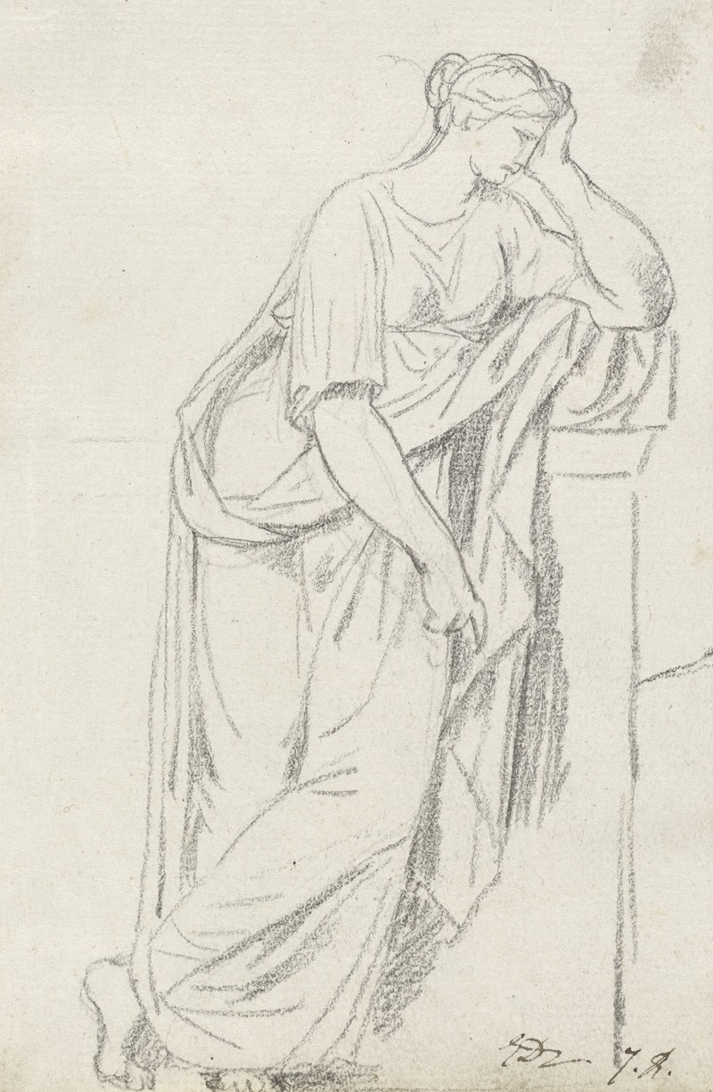 Jacques Louis David - A Muse from the Sarcophagus of the Muses