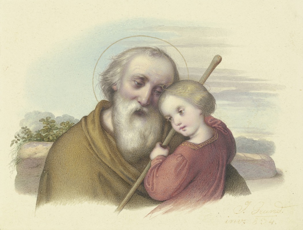 Johann Grund - Der Heilige Joseph mit dem Jesuskind