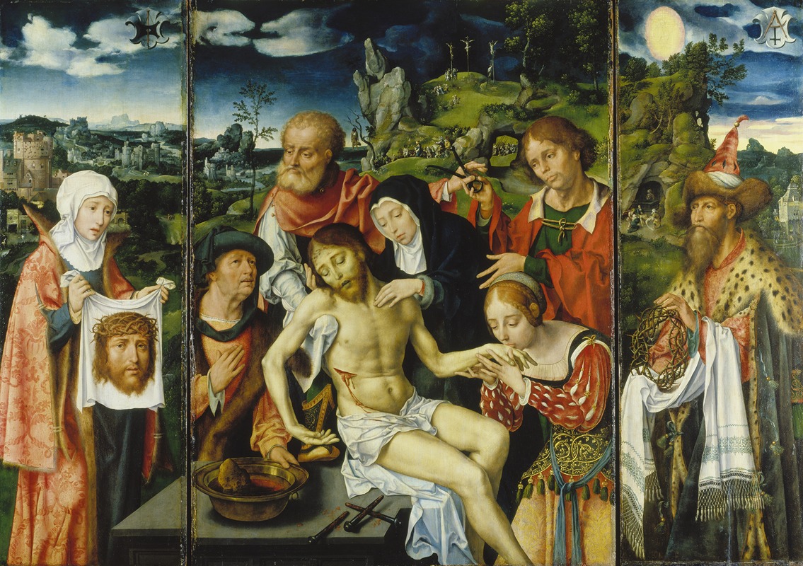 Joos Van Cleve - Tripytych with the Lamentation