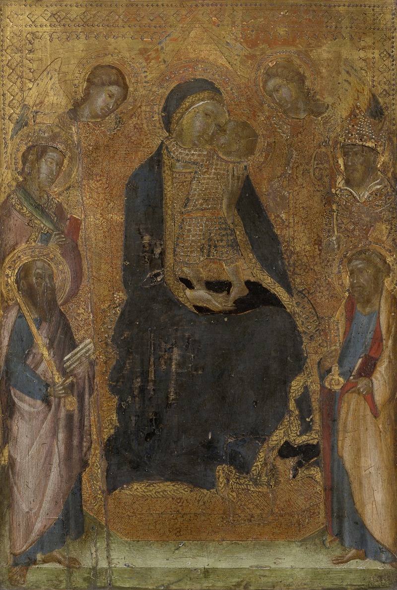 Lippo Vanni - Madonna and Child Enthroned, with Saints and Angels