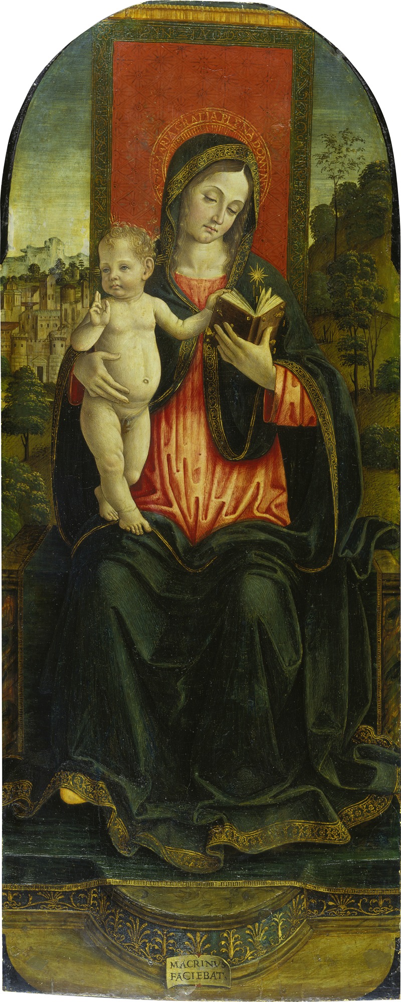 Macrino D'alba - Madonna and Child Enthronend