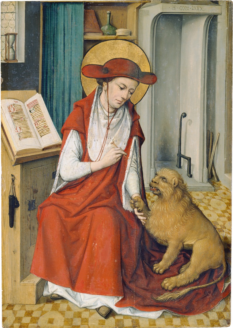 Master of the Housebook   - St Jerome in his Study with the Lion