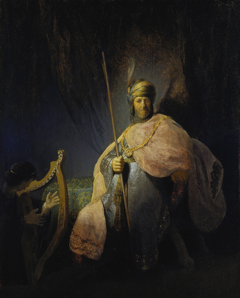 Rembrandt van Rijn - David Playing the Harp in front of Saul