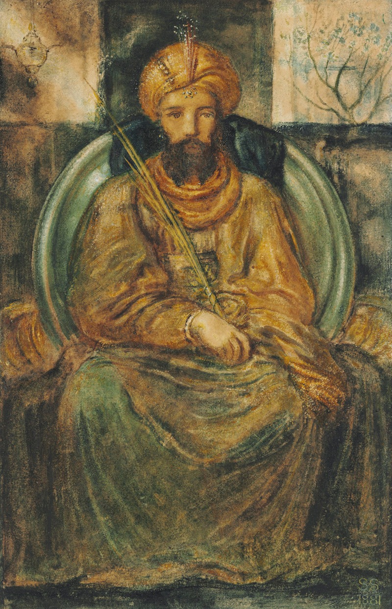 Simeon Solomon - King Solomon sitting in judgement