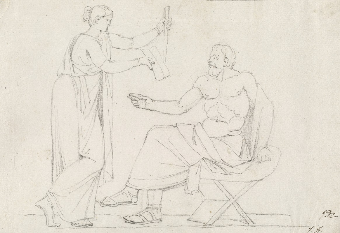 Jacques Louis David - Socrates and Diotime