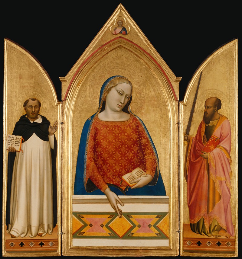 Bernardo Daddi - The Virgin Mary with Saints Thomas Aquinas and Paul