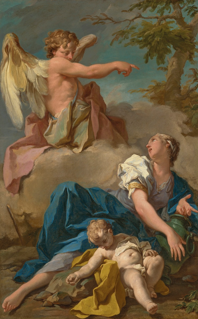 Giovanni Battista Pittoni - The Angel appearing to Hagar and Ishmael