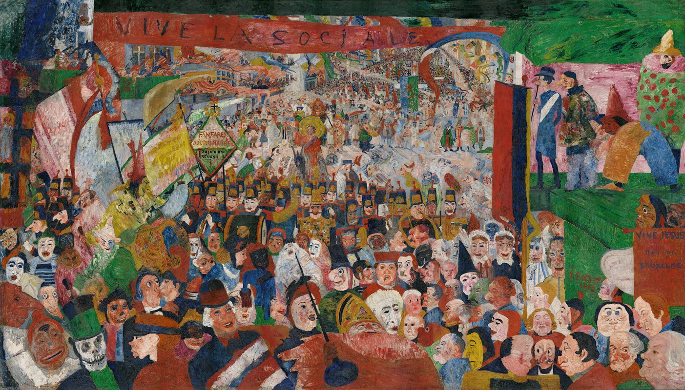 James Ensor - Christ’s Entry into Brussels in 1889-1888