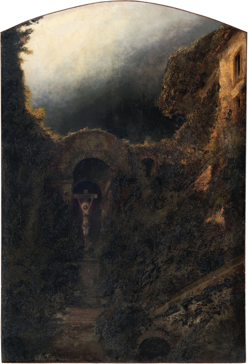Karl Wilhelm Diefenbach - The Prior’s Chapel (Crucifix among the Ruins)
