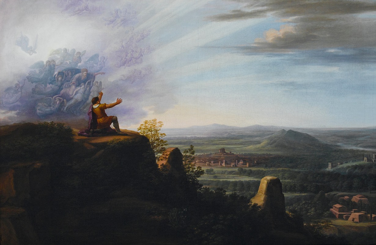 Carl Ludwig Kuhbeil - God showing Moses the Promised Land from the top of Mount Nebo