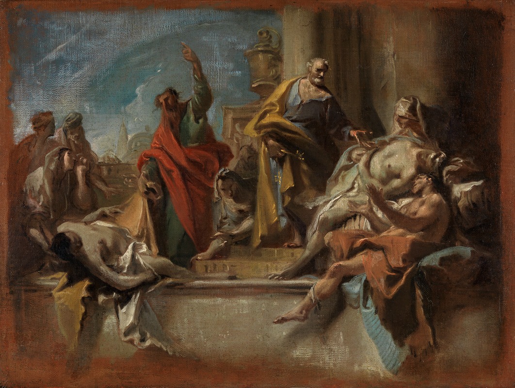Carlo Carlone - Die Apostel Petrus und Paulus, Kranke heilend