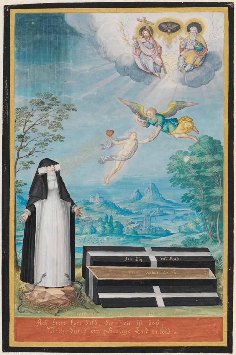 Friedrich Brentel - Anna Maria Gräfin von Solms, den Tod ihres Gatten betrauernd