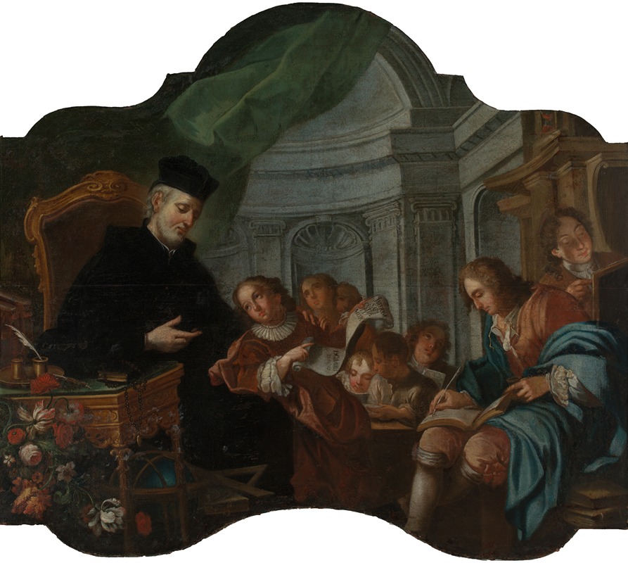 Heinrich Lihl - Der Heilige Joseph von Calasanza, Kinder unterrichtend