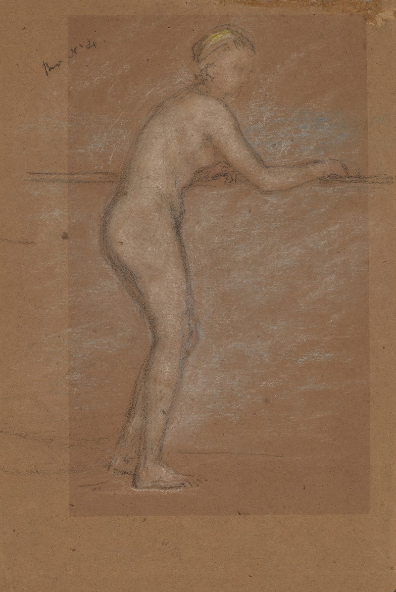 James Abbott McNeill Whistler - Nude Leaning on a Rail (recto)
