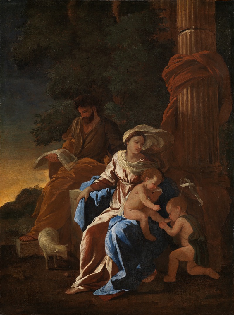 Nicolas Poussin - Die Heilige Familie mit dem Johannesknaben