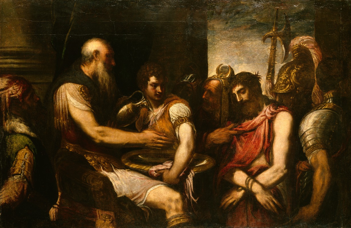 Andrea Schiavone - Christ before Pilate