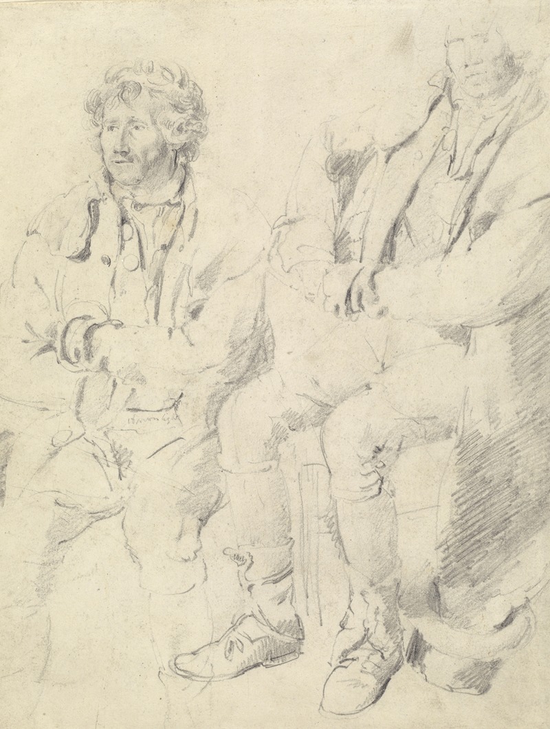 James Ward - Two Studies of a Seated Man