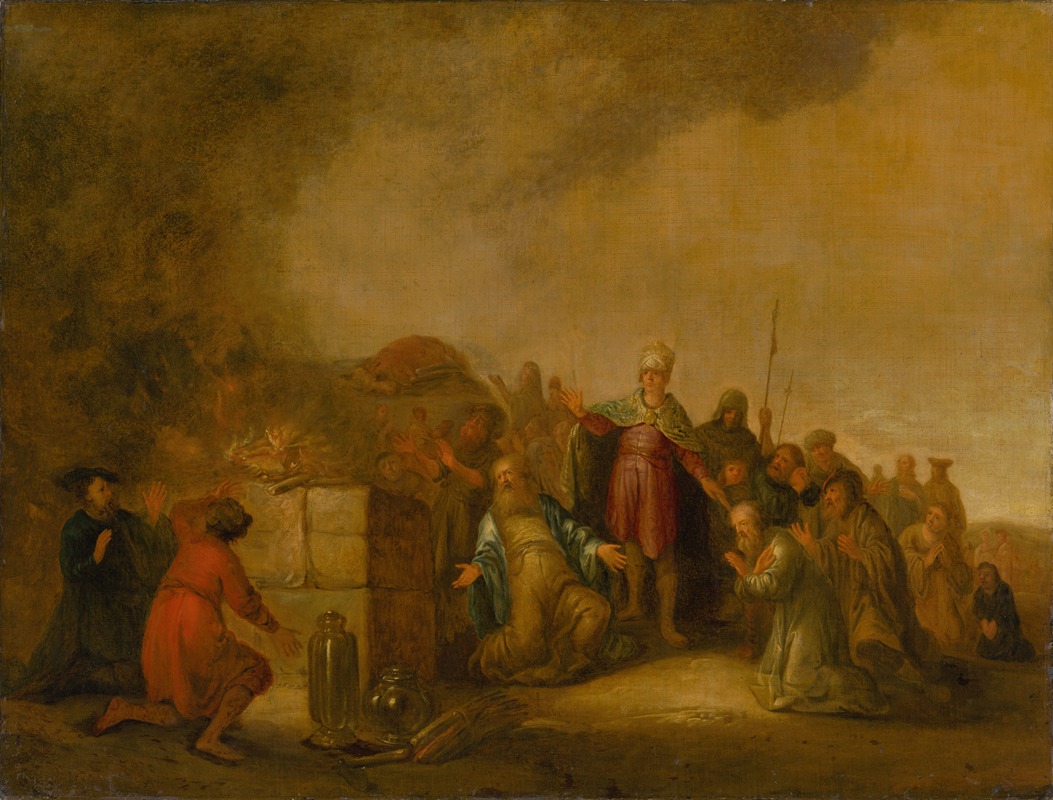 Jacob Willemsz. de Wet - Elijah’s sacrifice to the god Baal on Mount Carmel