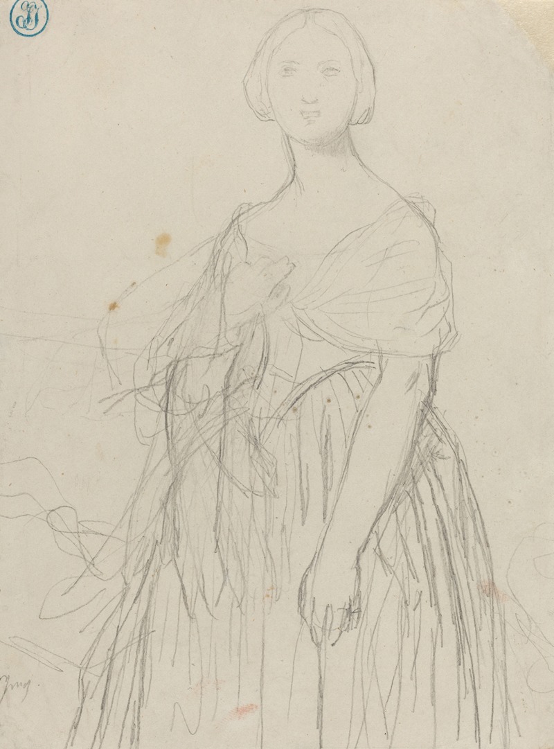 Jean Auguste Dominique Ingres - Sketch for Madame Moitessier