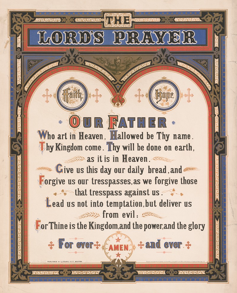Louis Prang - The Lord’s prayer