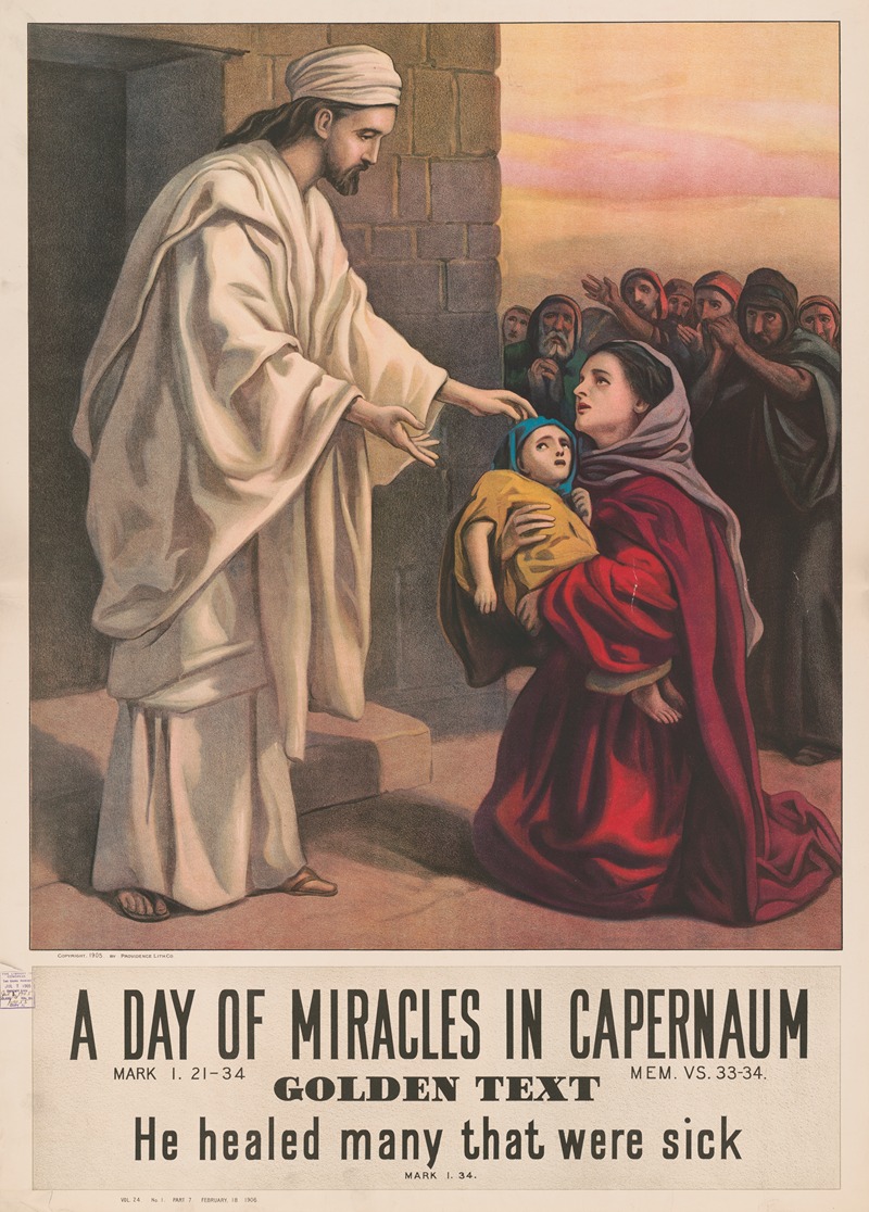 Providence Lith. Co - A day of miracles in Capernaum