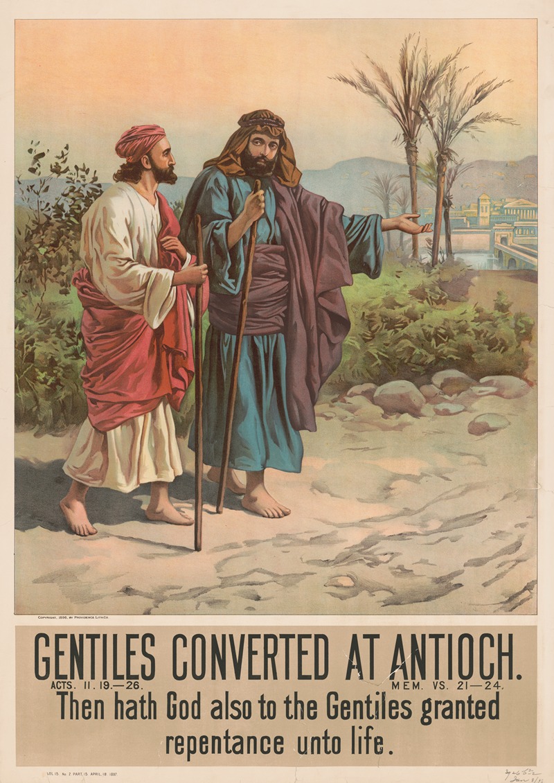 Providence Lith. Co - Gentiles converted at Antioch