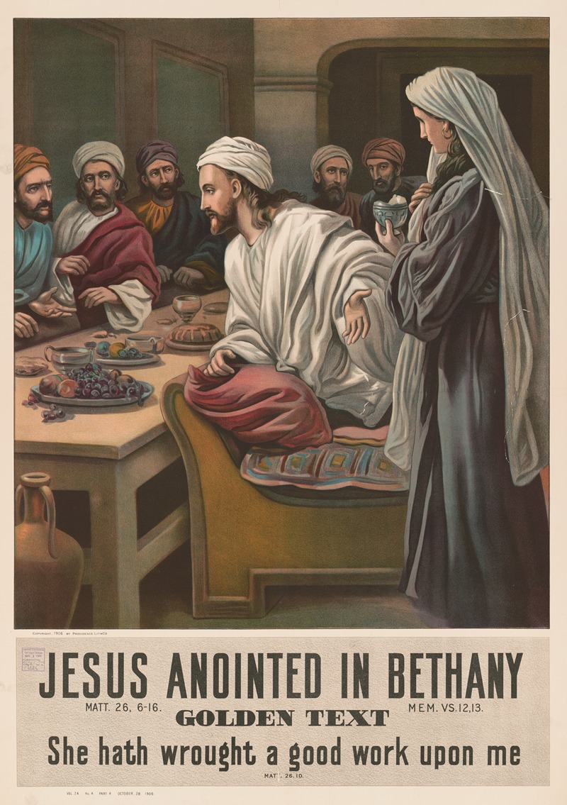 Providence Lith. Co - Jesus anointed in Bethany