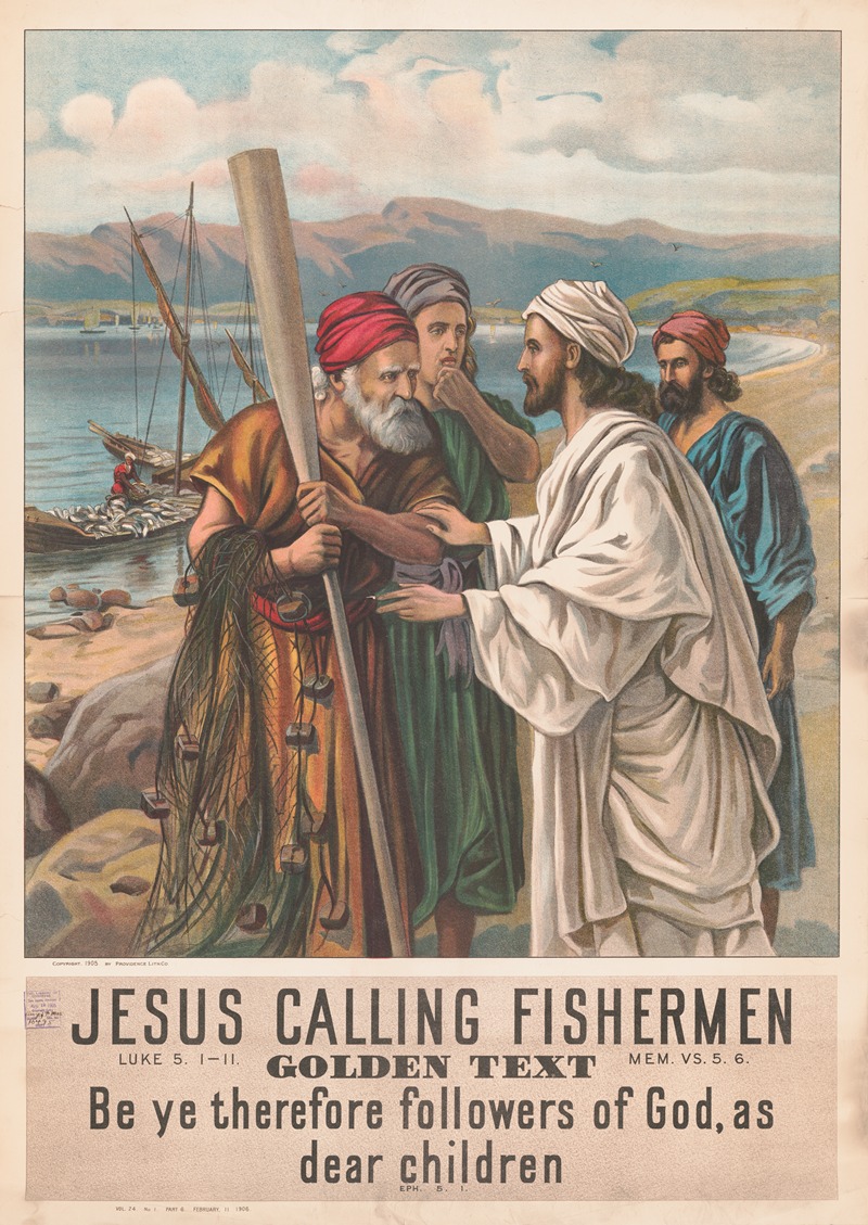 Providence Lith. Co - Jesus calling fishermen