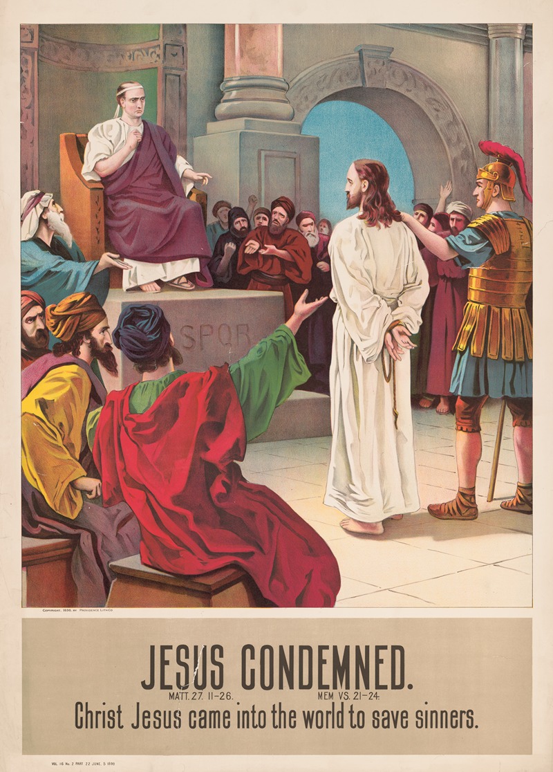 Providence Lith. Co - Jesus condemned