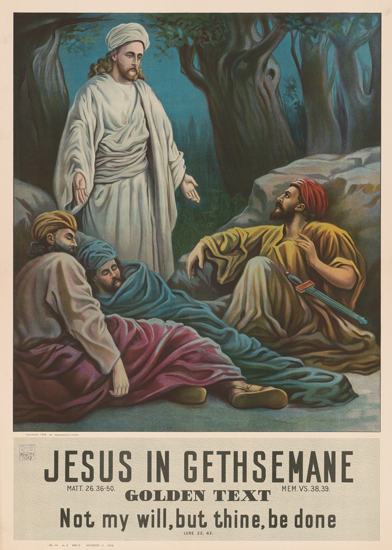 Providence Lith. Co - Jesus in Gethsemane