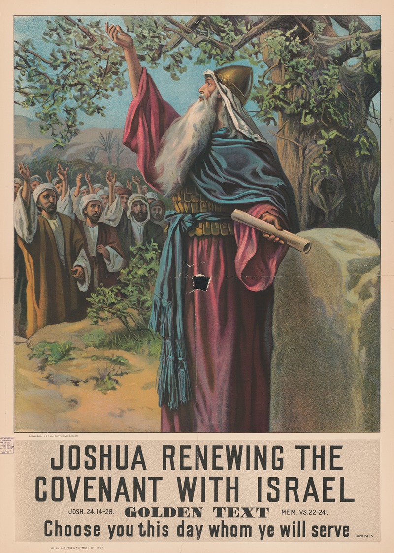 Providence Lith. Co - Joshua renewing covenant with Israel