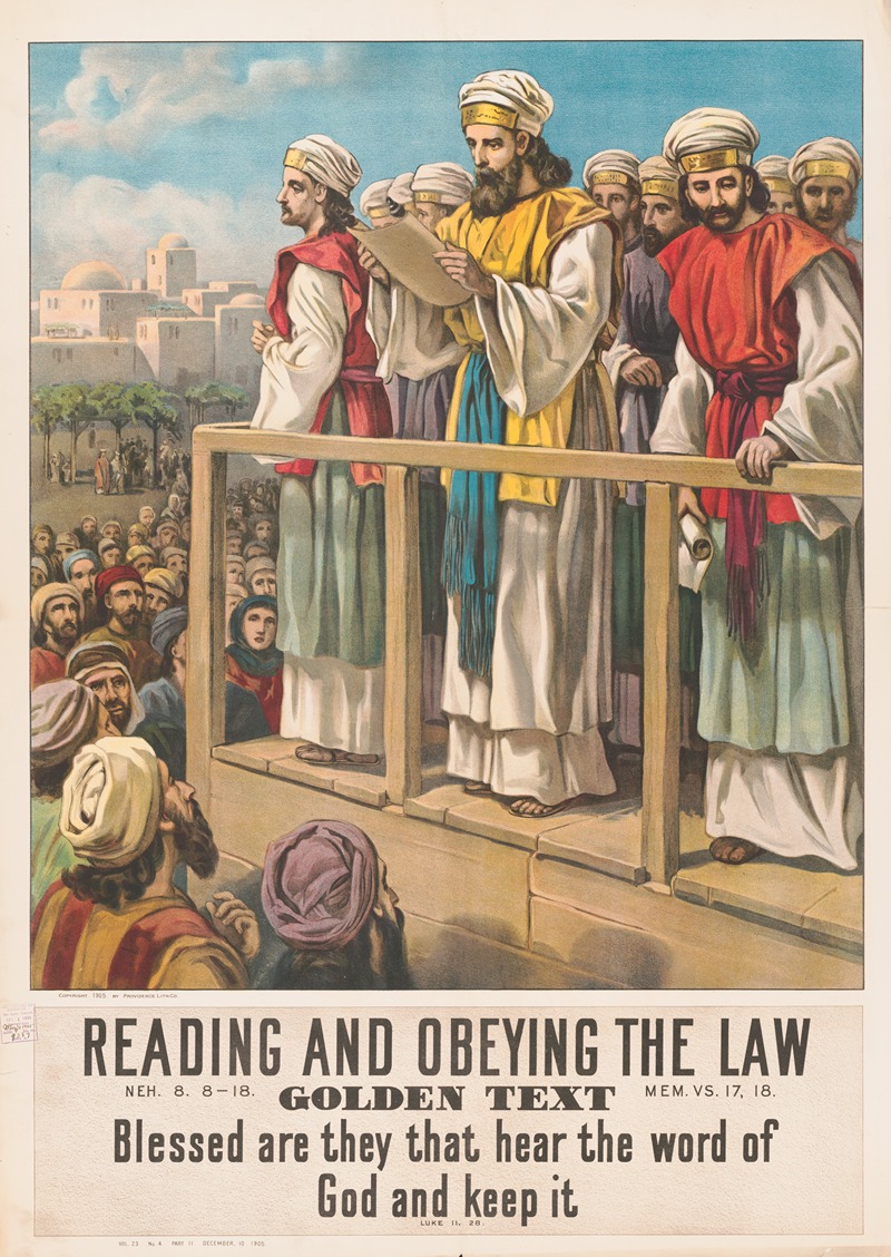 Providence Lith. Co - Reading and obeying the law