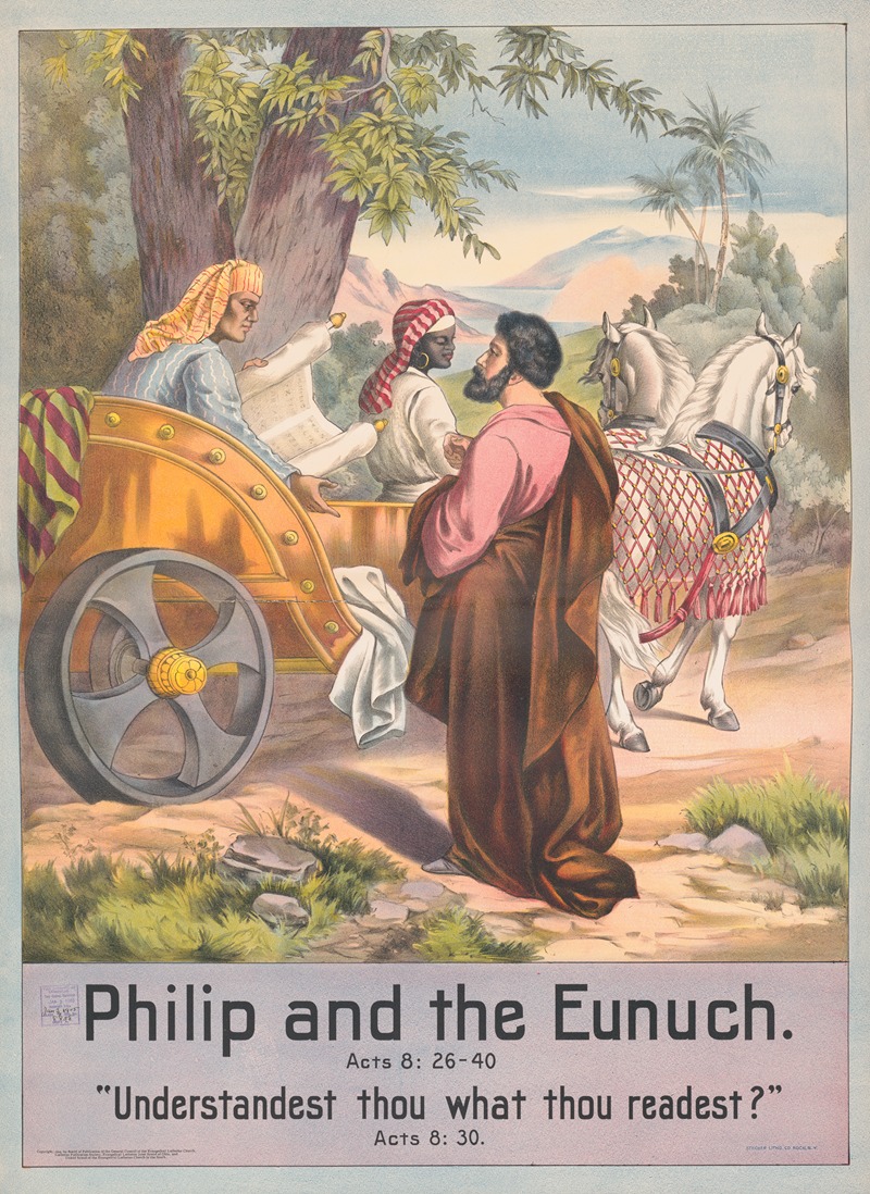 Stecher Litho. Co - Philip and the eunuch