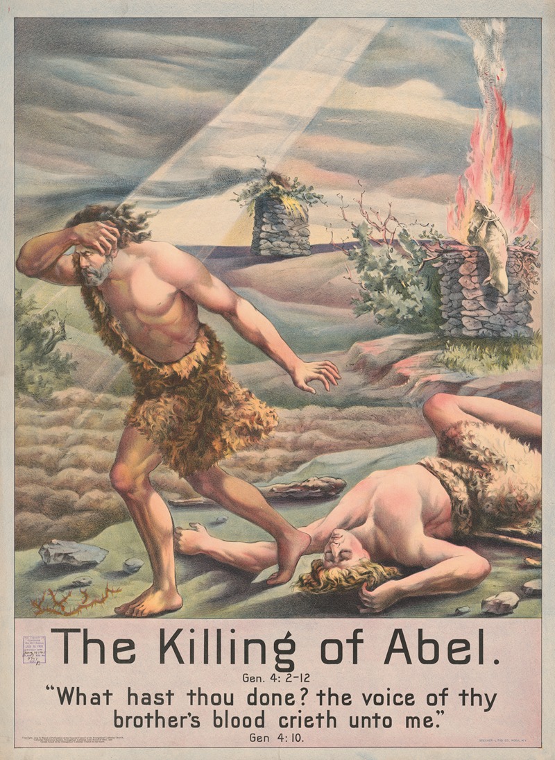 Stecher Litho. Co - The killing of Abel