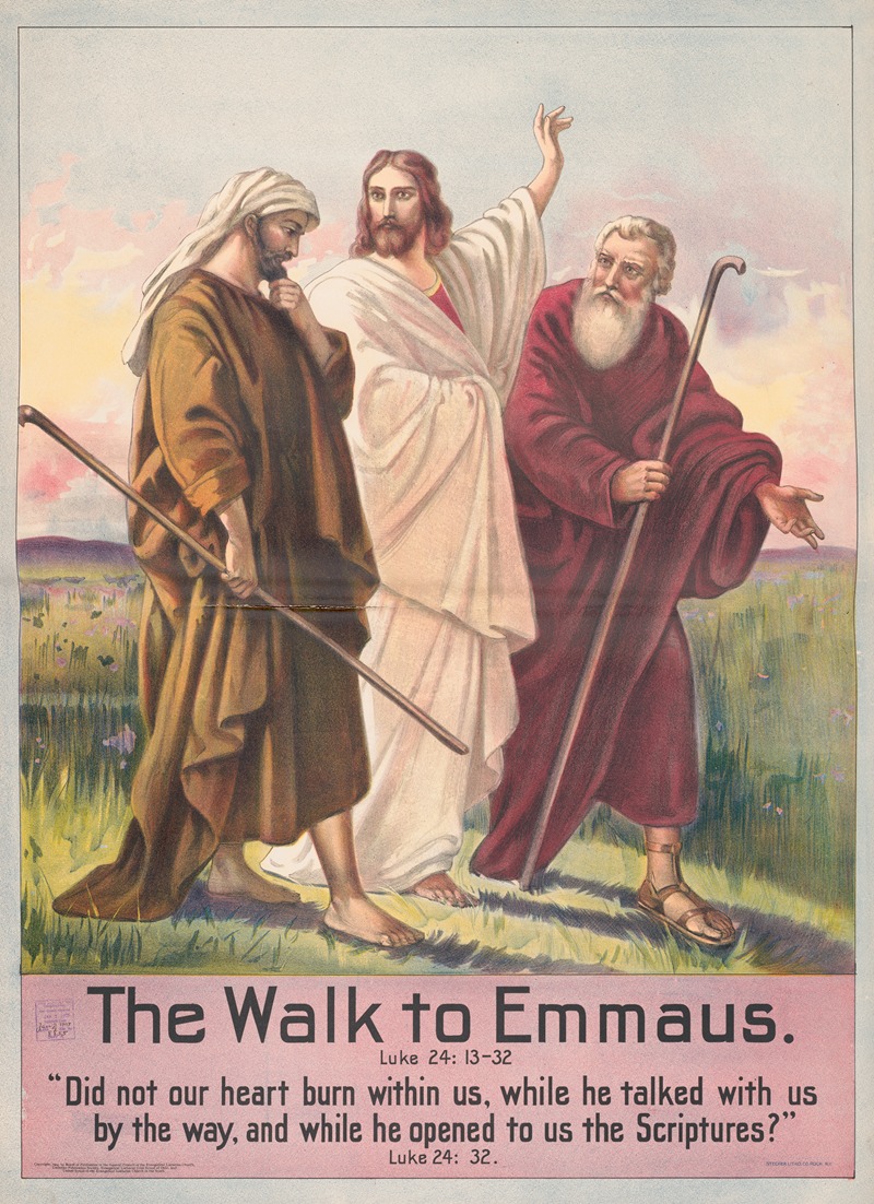 Stecher Litho. Co - The walk to Emmaus