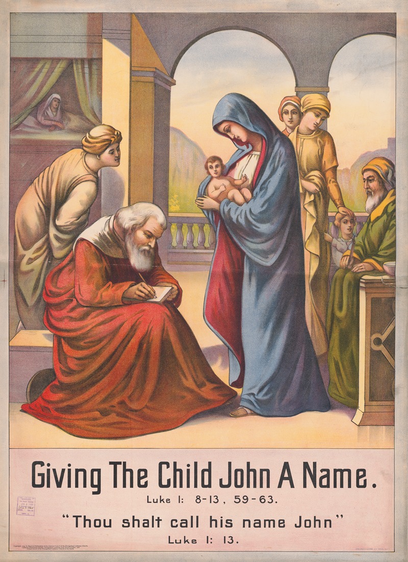 Stecher Litho. Co - Giving the child John a name