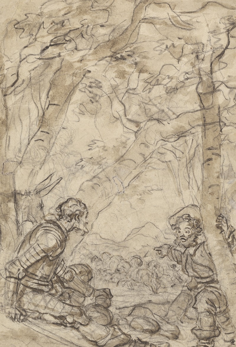 Jean-Honoré Fragonard - Don Quixote and Sancho Panza Witness the Attack on Rocinante