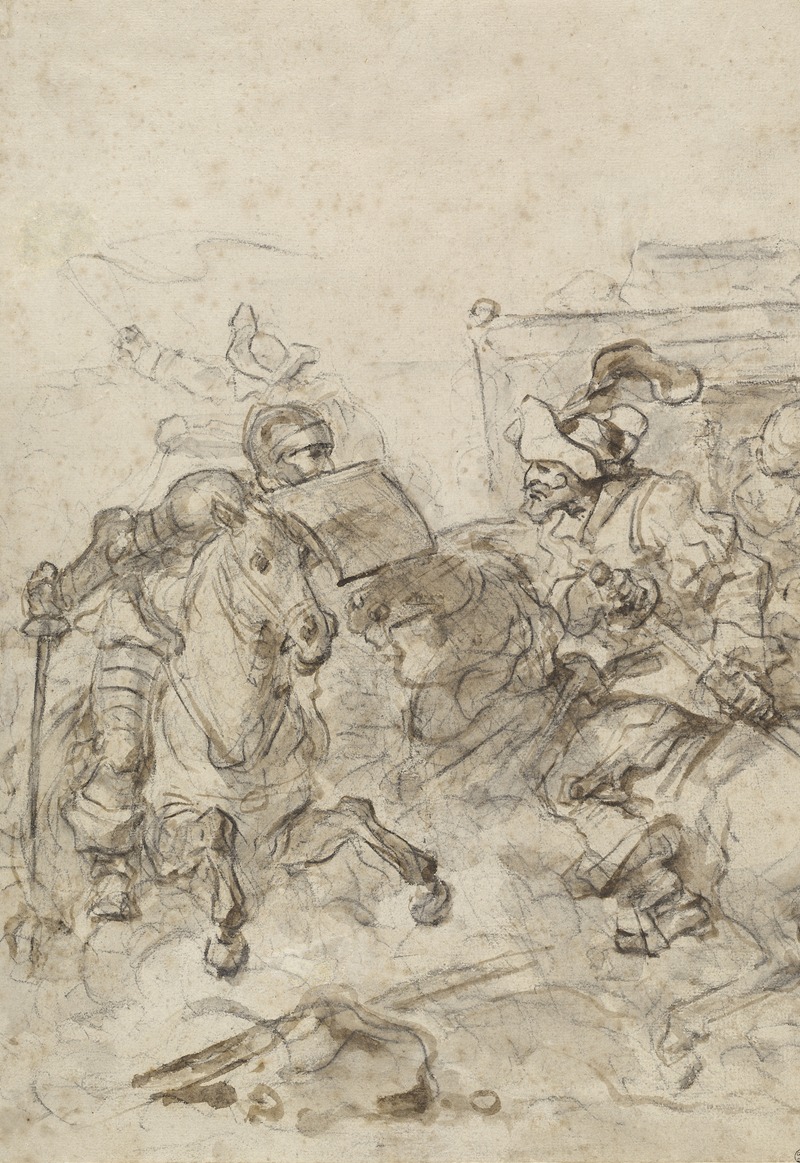 Jean-Honoré Fragonard - Don Quixote Attacking the Biscayan