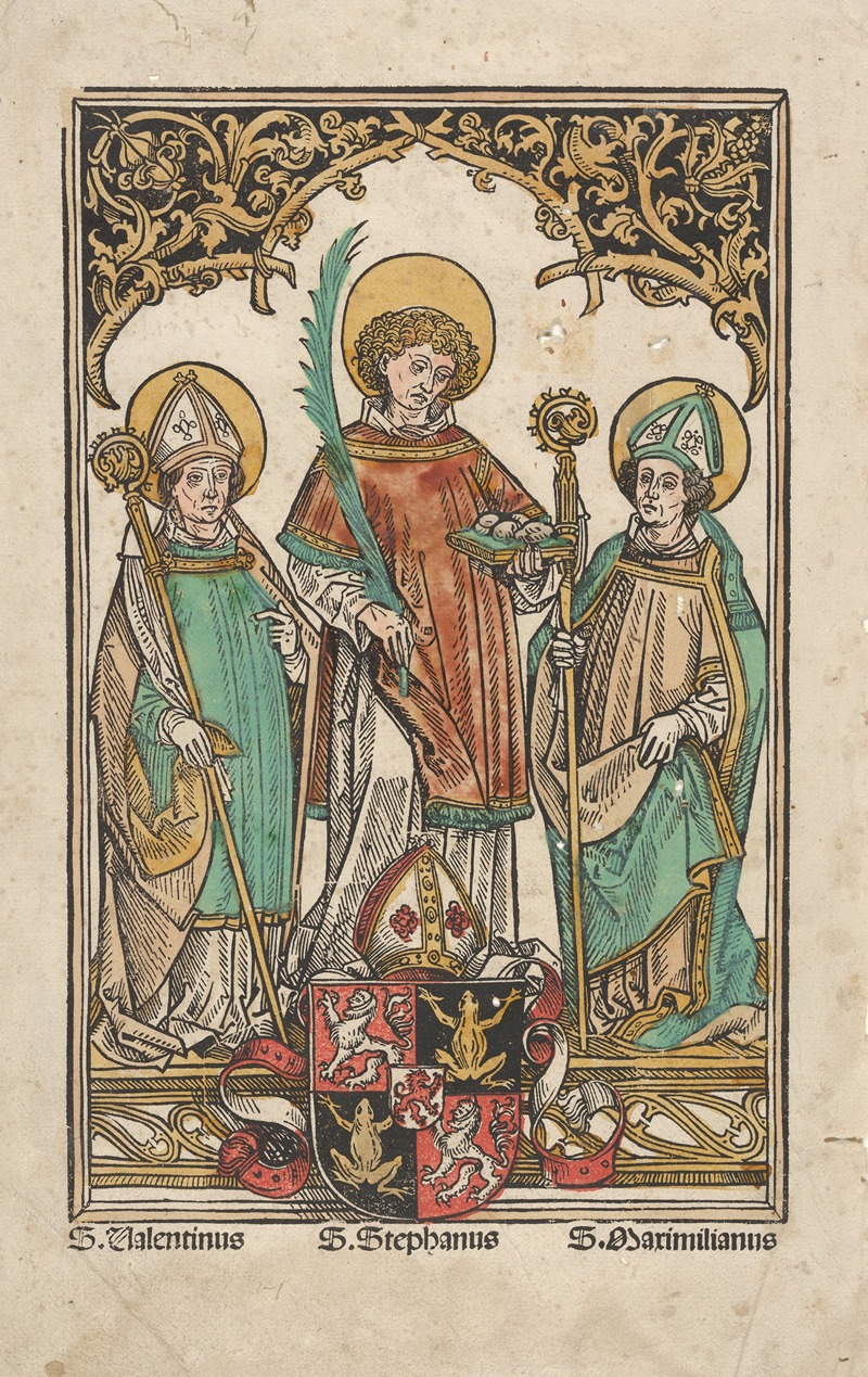 Hans Burgkmair The Elder - Saints Valentine, Stephen, and Maximilian, the Patron Saints of Passau