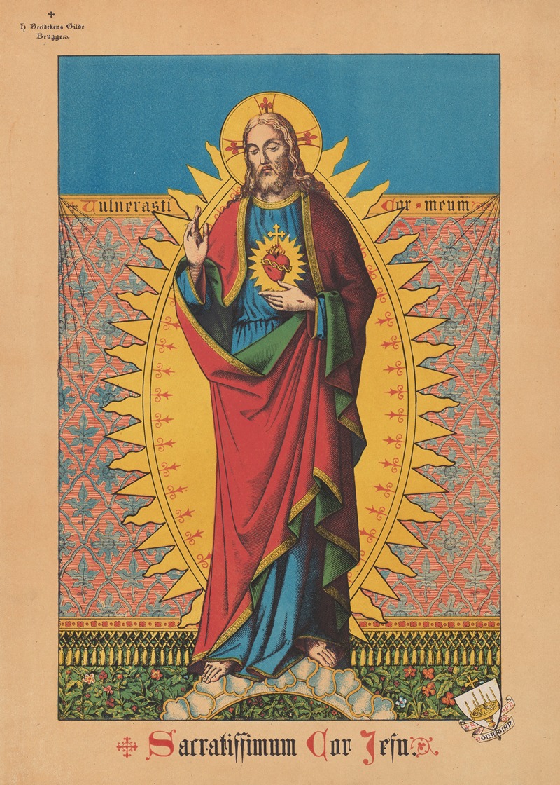 Jacques Petyt - Holy card of Jesus