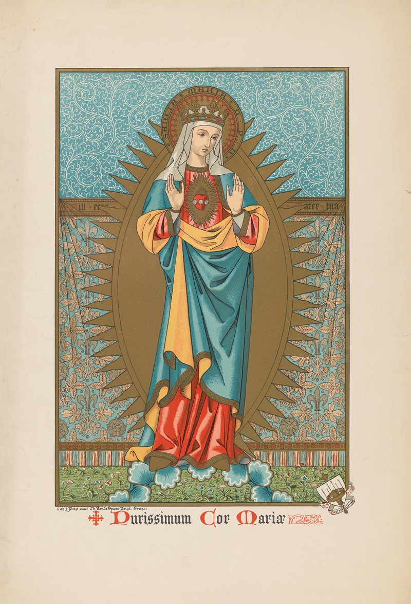 Jacques Petyt - Holy card of Maria