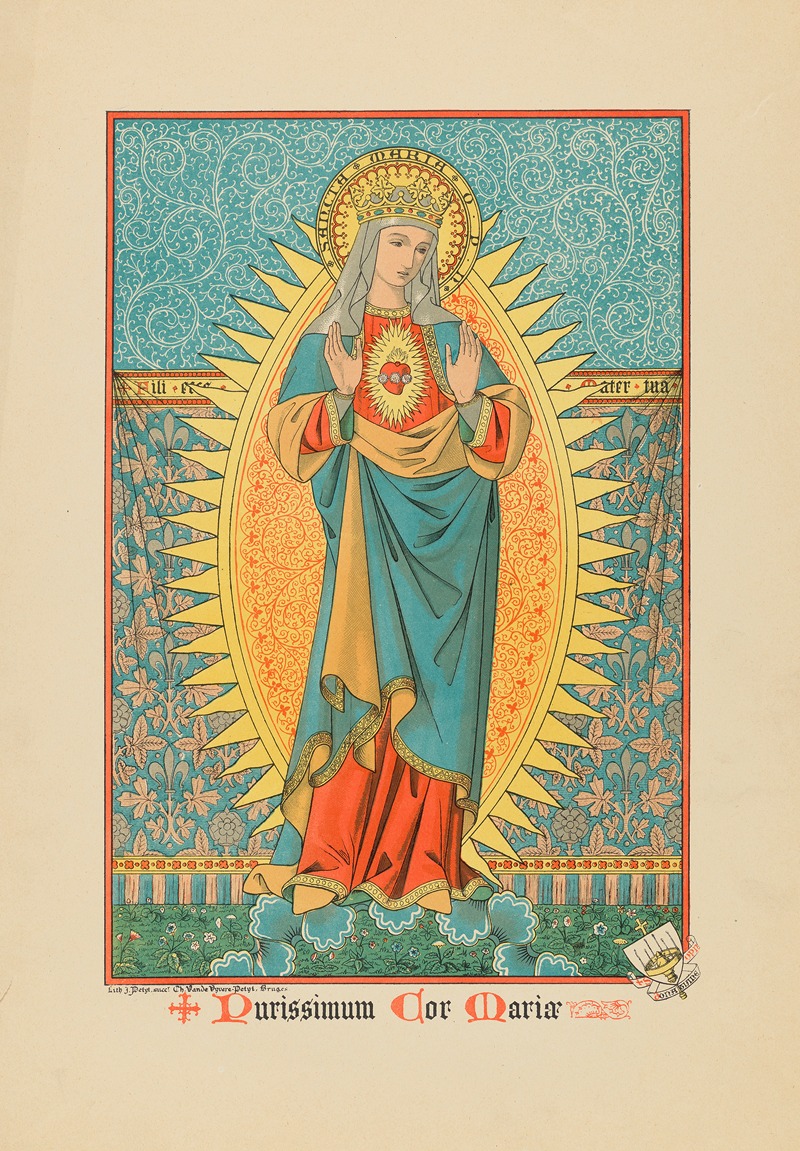 Jacques Petyt - Holy card of Maria