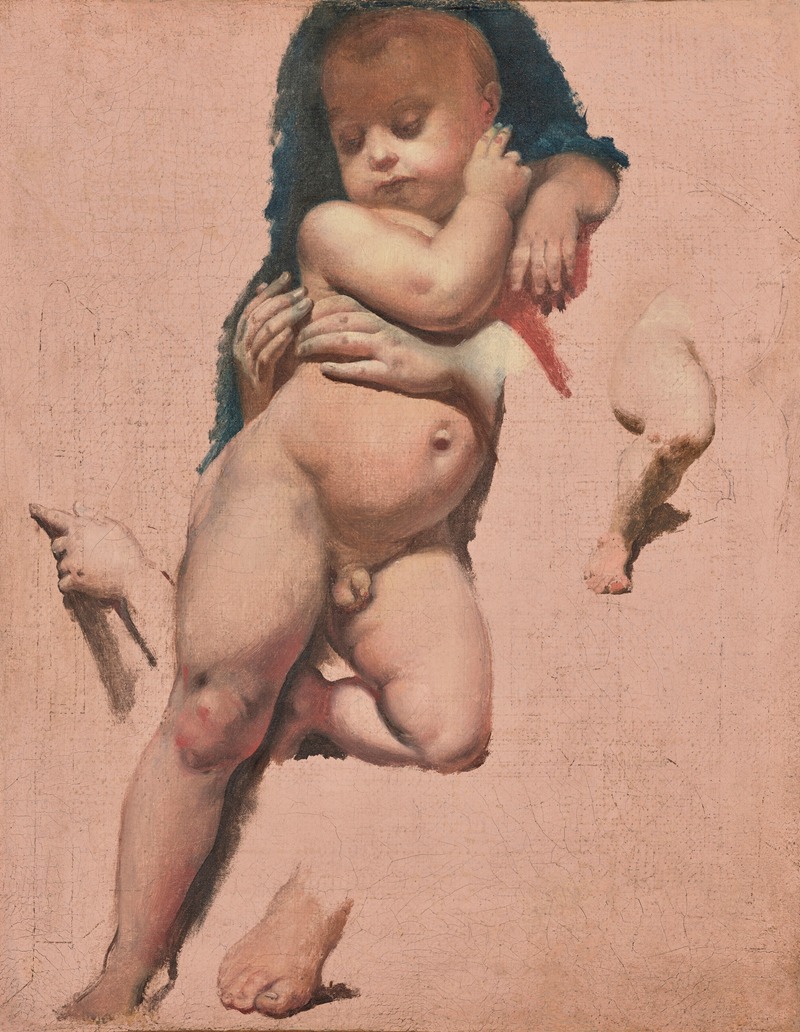 Jean Auguste Dominique Ingres - Study For The Christ Child Of The Vow Of Louis Xiii In Montauban Cathedral