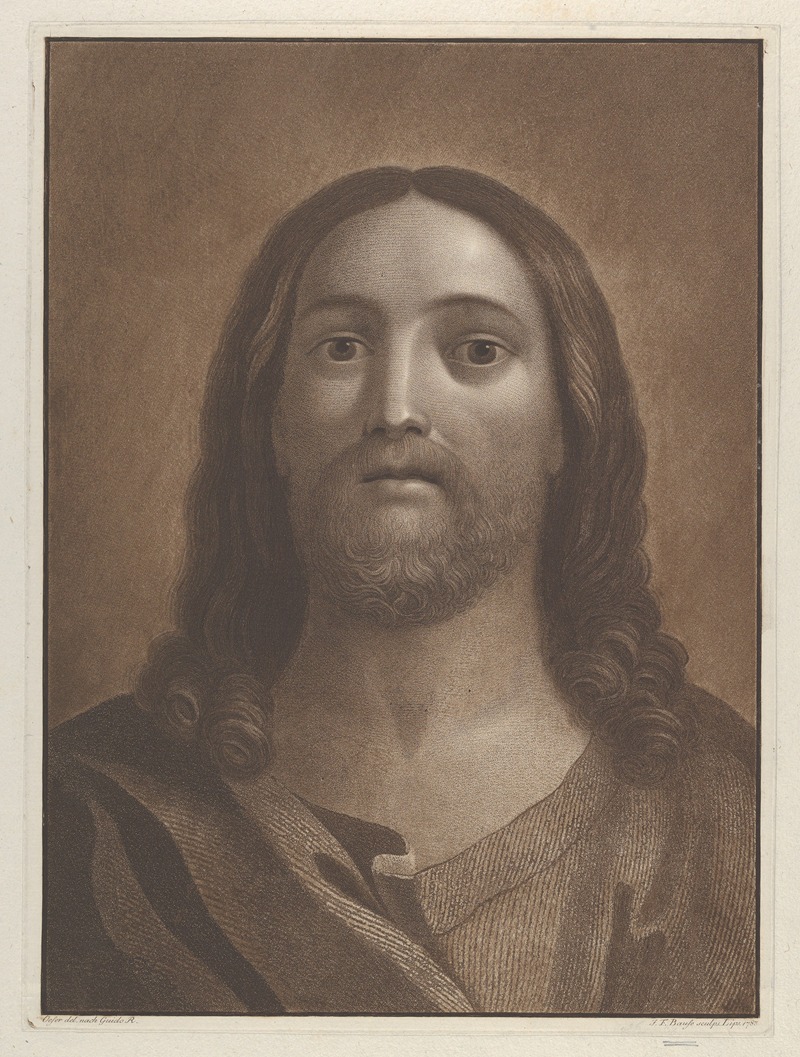 Johann Friedrich Bause - Head of Christ, after Reni